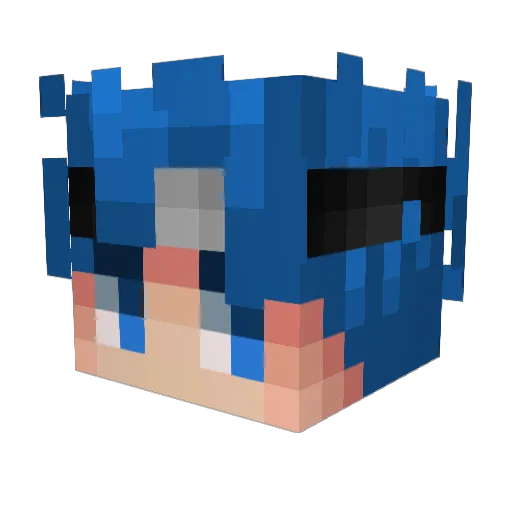 LilWaney Minecraft avatar head, 3D render