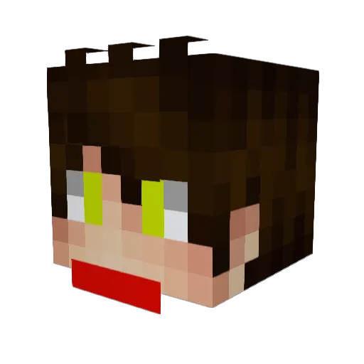 LilWesBaa Minecraft avatar head, 3D render