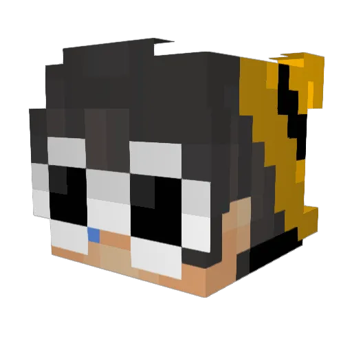 LilYouppi Minecraft avatar head, 3D render