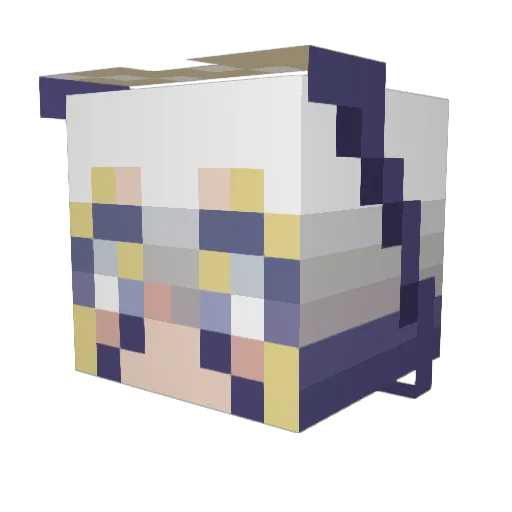 LilZeeTM Minecraft avatar head, 3D render