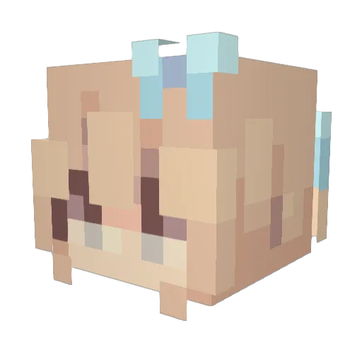 Lil_Cherry_ Minecraft avatar head, 3D render