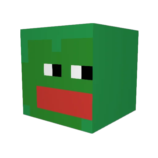 Lil_Chub Minecraft avatar head, 3D render