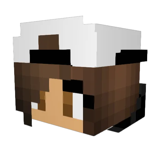 Lil_Dent Minecraft avatar head, 3D render