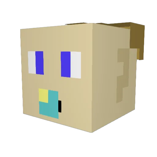 Lil_Fella Minecraft avatar head, 3D render