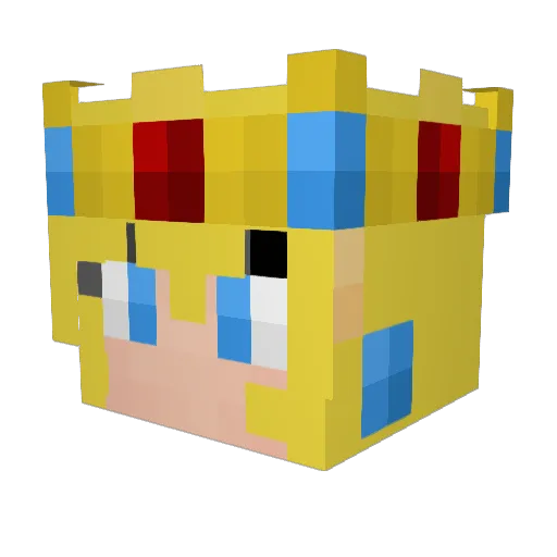 Lil_Git Minecraft avatar head, 3D render