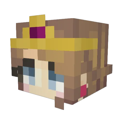 Lil_Princess_Ari Minecraft avatar head, 3D render