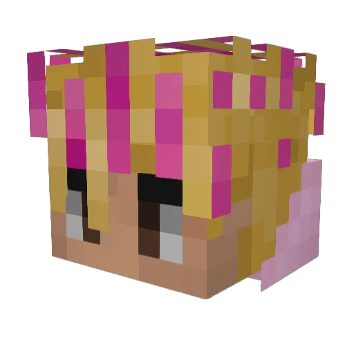 Lil_Pump_lean Minecraft avatar head, 3D render