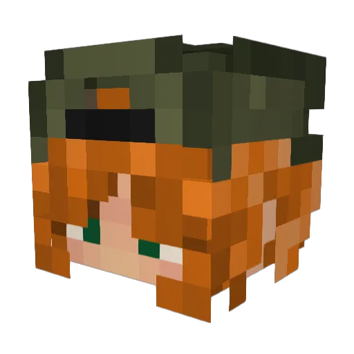Lil_Red724 Minecraft avatar head, 3D render