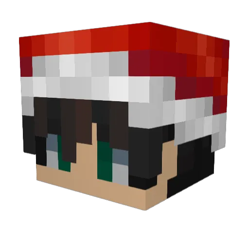 Lil_Santu Minecraft avatar head, 3D render