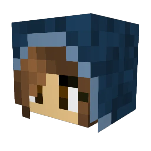 Lil_Shelly Minecraft avatar head, 3D render