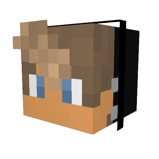 Lil_barty Minecraft avatar head, 3D render