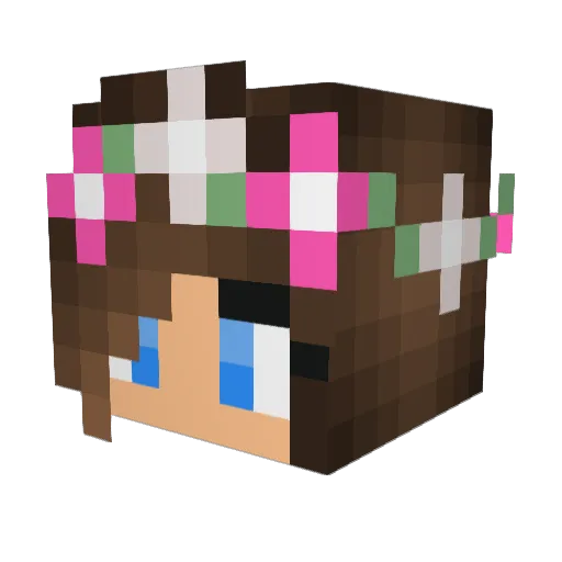 Lila8751 Minecraft avatar head, 3D render