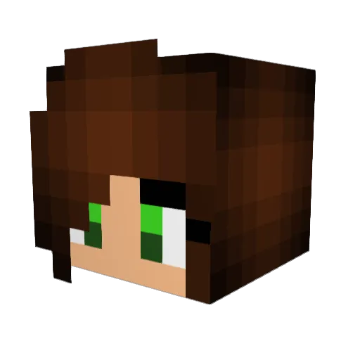 LilaLaraa Minecraft avatar head, 3D render