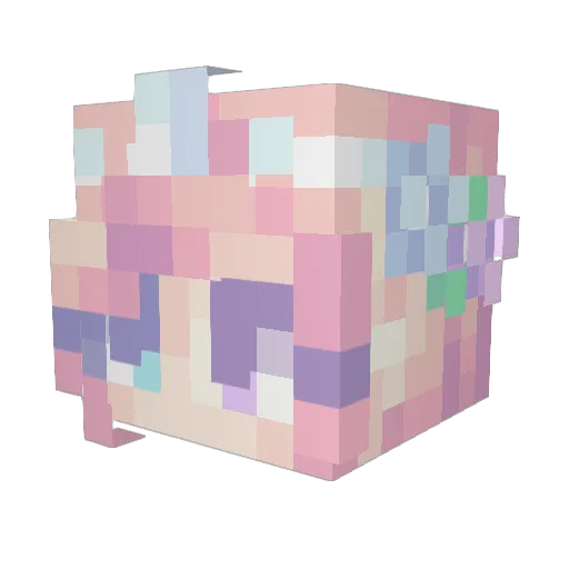 Lila_Duter Minecraft avatar head, 3D render