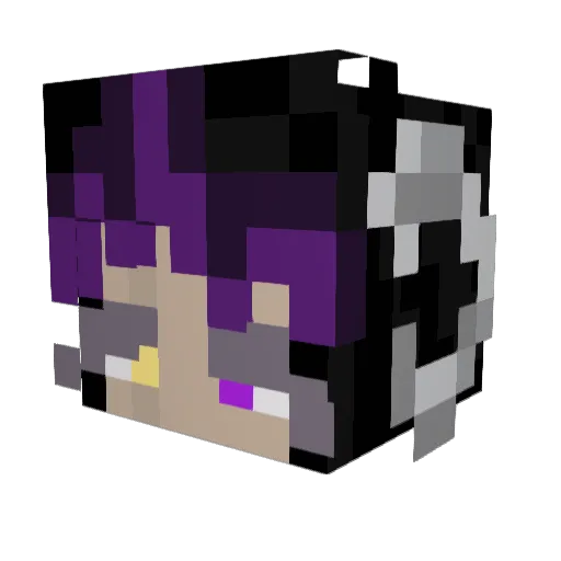 Lila_Shin Minecraft avatar head, 3D render