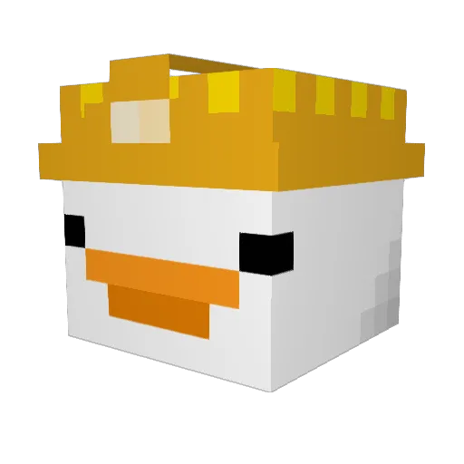Lilabu6 Minecraft avatar head, 3D render