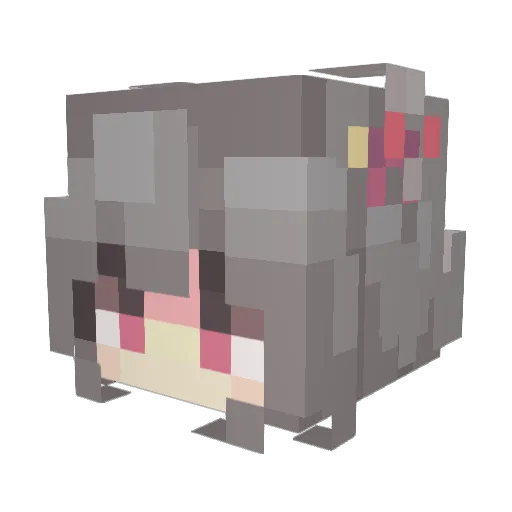 Lilac256 Minecraft avatar head, 3D render