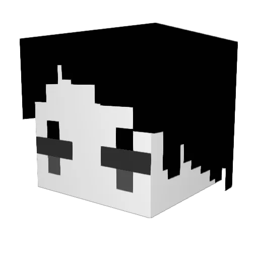 Lilac453 Minecraft avatar head, 3D render