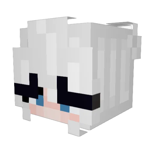 LilacDude Minecraft avatar head, 3D render