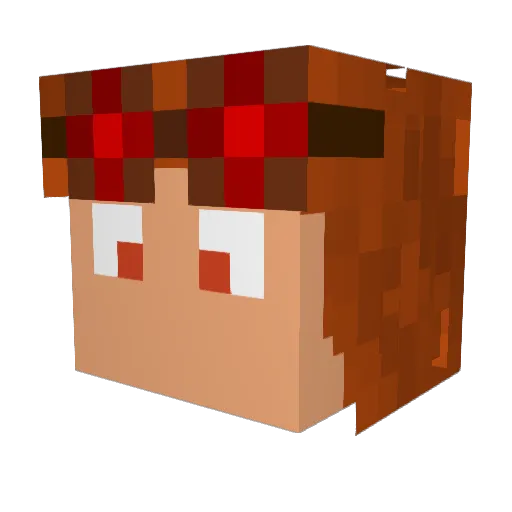 LilacGear Minecraft avatar head, 3D render