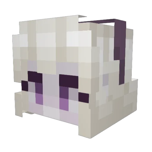 LilacGirlsCorp Minecraft avatar head, 3D render