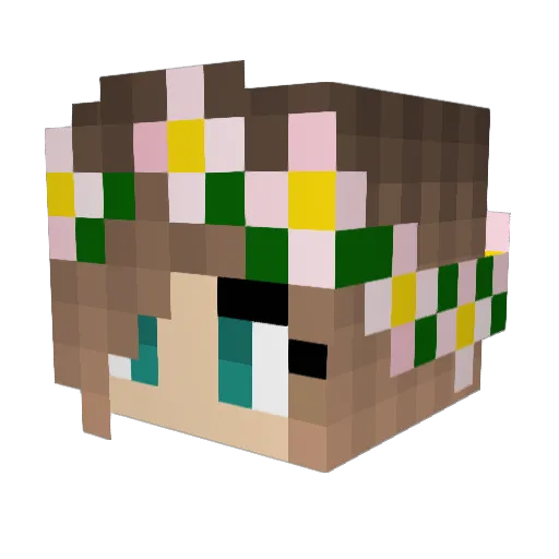 LilacHamster Minecraft avatar head, 3D render
