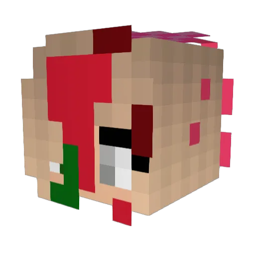 LilacMarigold Minecraft avatar head, 3D render