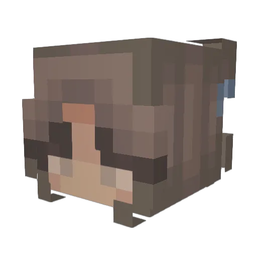 LilacSerene Minecraft avatar head, 3D render