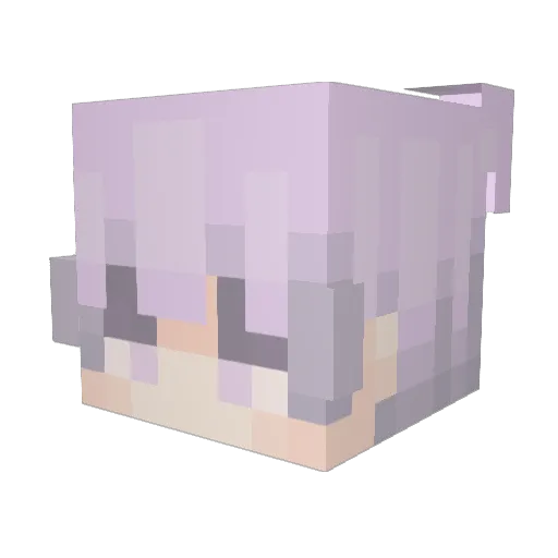 LilacSyringa Minecraft avatar head, 3D render
