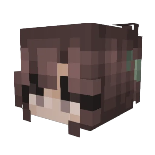 LilacTragic Minecraft avatar head, 3D render