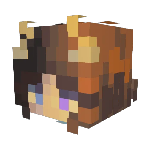 LilacVet6097 Minecraft avatar head, 3D render