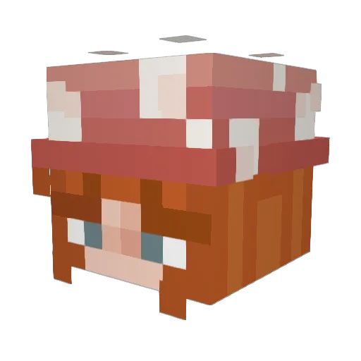 Lilac_Cherry Minecraft avatar head, 3D render