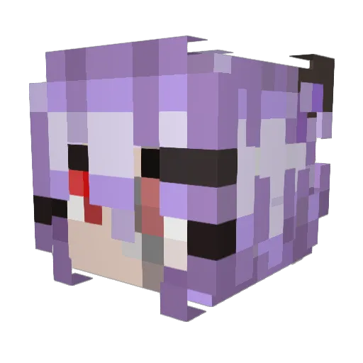 Lilac_Wendy Minecraft avatar head, 3D render