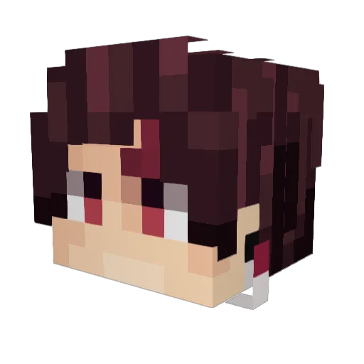 Lilanfr Minecraft avatar head, 3D render