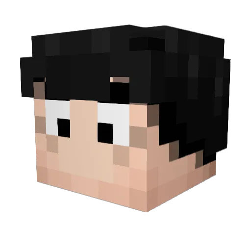 Lilarcors Minecraft avatar head, 3D render