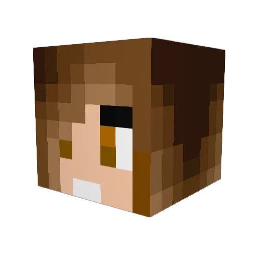 Lilas123 Minecraft avatar head, 3D render