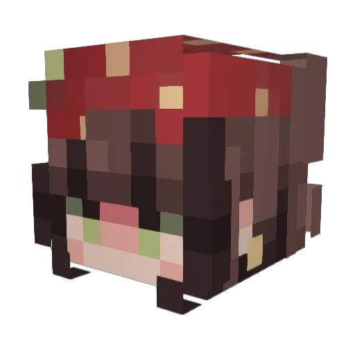 Lilb00z Minecraft avatar head, 3D render