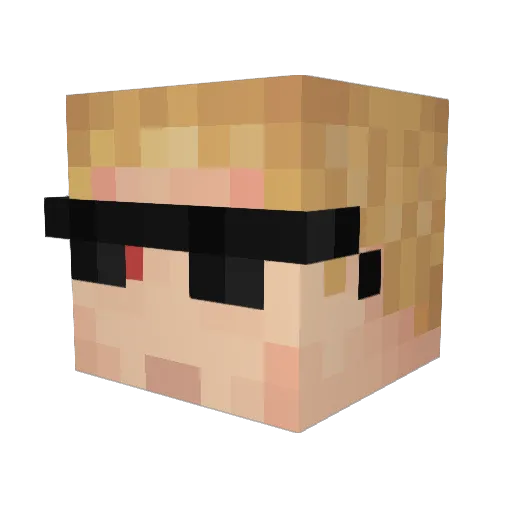 Lilb0ssy Minecraft avatar head, 3D render