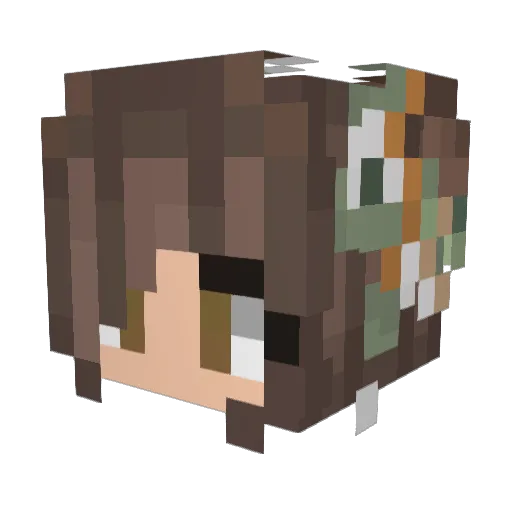 Lilbix Minecraft avatar head, 3D render