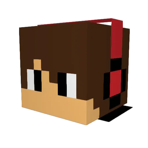 Lilbust Minecraft avatar head, 3D render