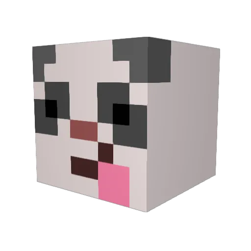 Lilcuddle Minecraft avatar head, 3D render