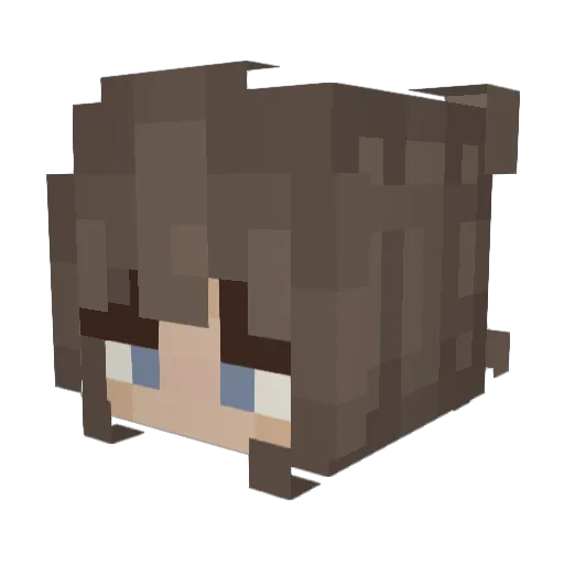 Lilcurly124 Minecraft avatar head, 3D render