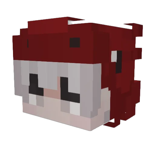 Lilek003 Minecraft avatar head, 3D render