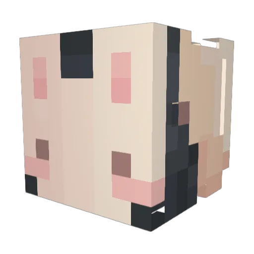 Lilfea Minecraft avatar head, 3D render