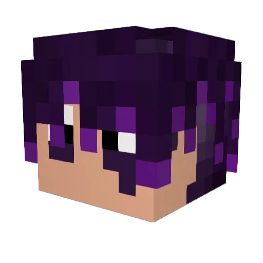 Lilflex Minecraft avatar head, 3D render