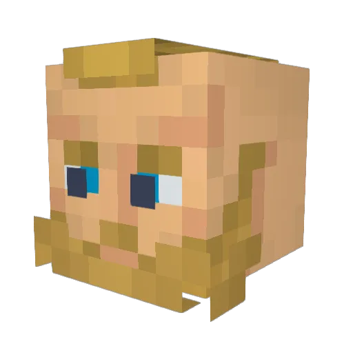Lilhal Minecraft avatar head, 3D render