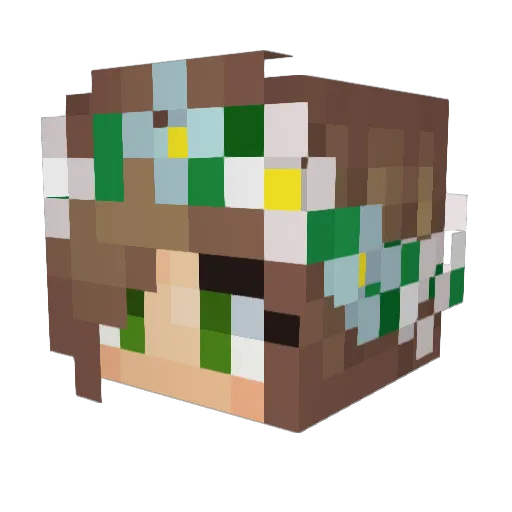 Lili518 Minecraft avatar head, 3D render