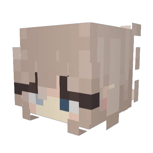 LiliLusy Minecraft avatar head, 3D render