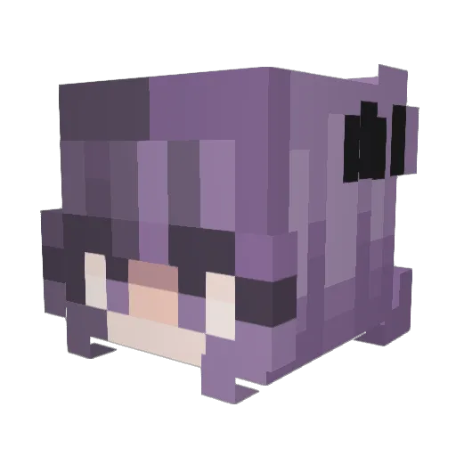 LiliO39 Minecraft avatar head, 3D render