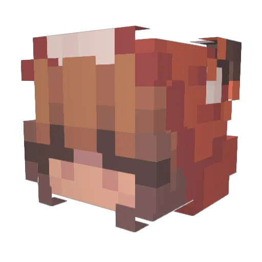 LiliPadLove Minecraft avatar head, 3D render